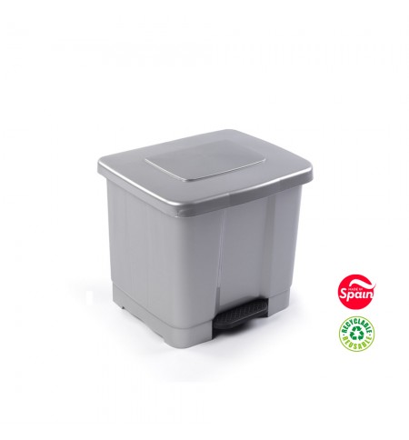 Contentor c/Pedal 33 Litros Prata