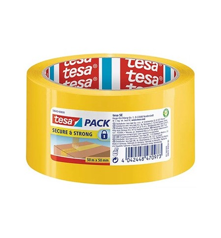 Fita Adesiva Segurança 50mmx50m Amarela Tesa 1un