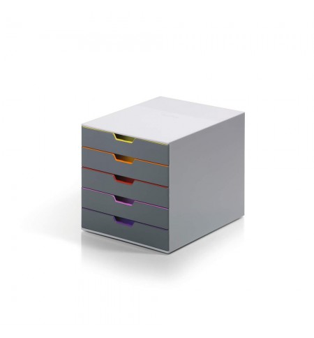 Móvel Secretária 5 Gavetas Durable Multicolor