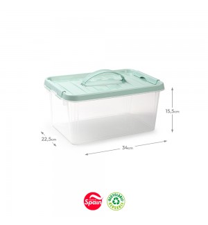 Caixa Plástico 34x22,5x15,5cm 8L Sortido