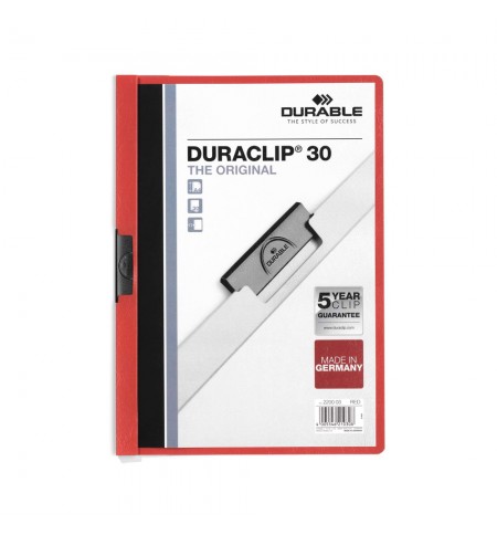 Classificador Clip Lateral Durable 2200 Vermelho