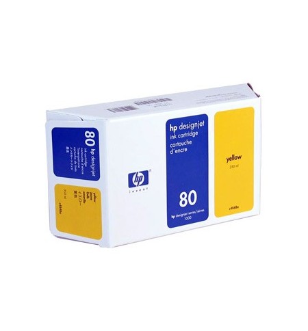 Tinteiro HP 80 Amarelo C4848A 350ml 4400 Pág.