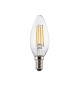 Lâmpada LED E14 Vela 4W 470lm Transparente Branco Quente