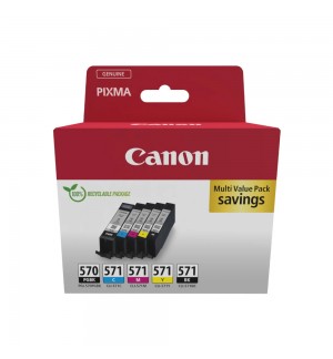 Pack Tinteiros Canon 570/571 Preto 4 Cores 0372C006