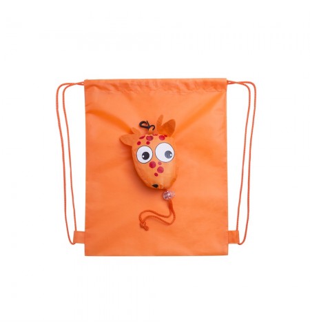 Saco Mochila Dobrável Kissa Laranja
