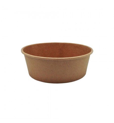 Saladeiras 1100ml Cartão Redondo Ø185mm Cor Kraft 50un