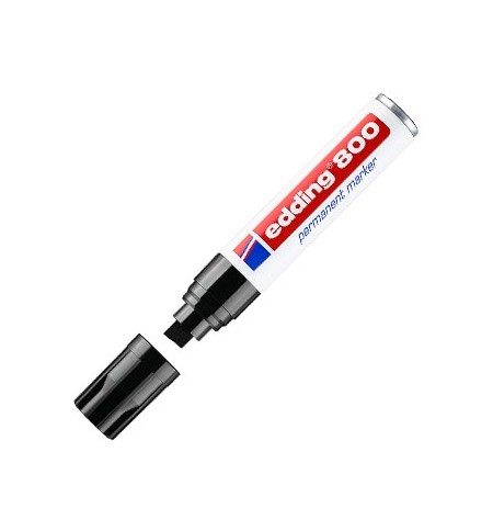 Marcador Permanente Grosso Edding 800 4-12mm Preto 1un