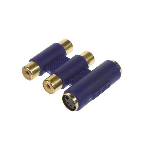 Acoplador S_VHS + 2x RCA F para S-VHS + 2x RCA F