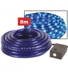 Corda de Luz 2 Canais 8m Azul com Tomada à Prova de Água
