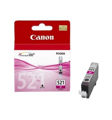 Tinteiro Canon 521 Magenta 2935B001 9ml 445 Pág.
