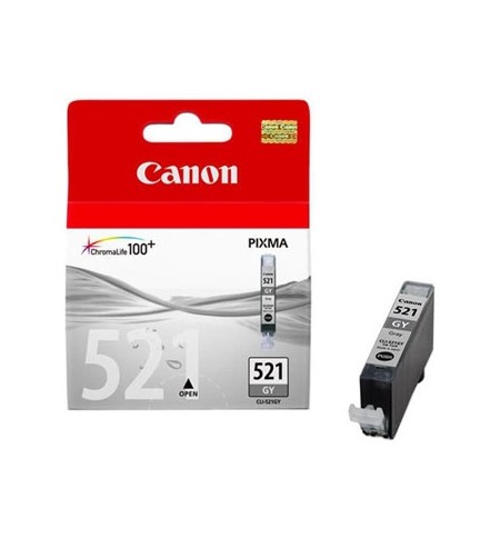 Tinteiro Canon 521 Cinzento 2937B001 9ml 1370 Pág.