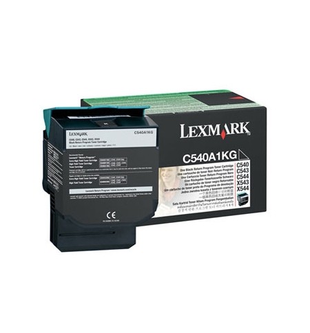 Toner LEXMARK Retorno Preto C540A1KG 1000 Pág.