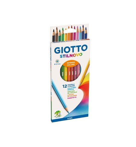 Lápis Cor 12un Cx Cartão Giotto Stilnovo 18cm