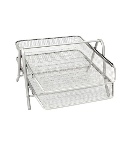 Tabuleiro Secretária 2 Gavetas Rede Prata