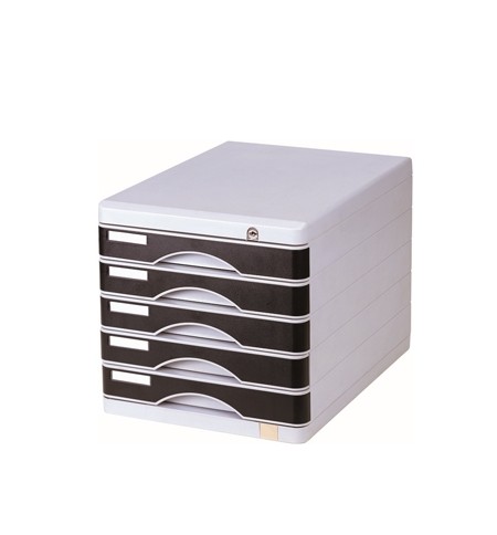 Móvel Secretária 5 Gavetas Cinza/Azul