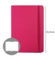 Bloco Notas Liso 21,5x14,5cm Semi Pele Rosa 116Fls