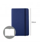 Bloco Notas Liso 14x9cm Semi Pele Azul 116Fls