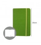 Bloco Notas Liso 14x9cm Semi Pele Verde 116Fls