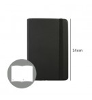 Bloco Notas Liso 14x9cm Semi Pele Preto 116Fls