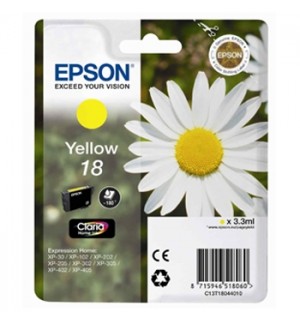 Tinteiro Epson 18 Amarelo C13T18044010 3,3ml