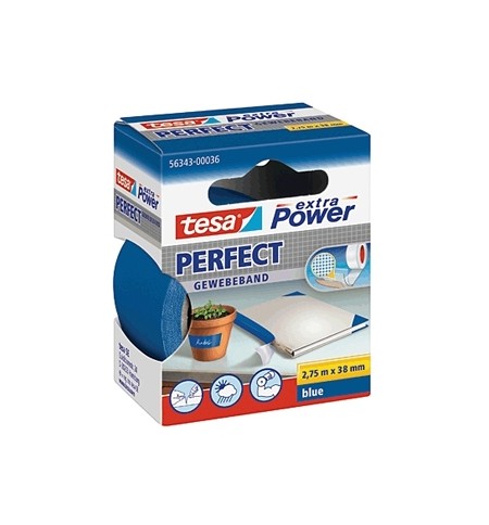 Fita Adesiva Tecido 38mmx2.75m Extra Power Tesa Azul