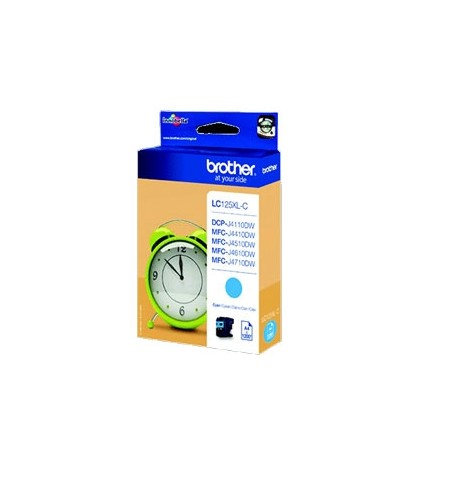 Tinteiro Brother LC125XLC Azul 13,1ml 1200 Pág.