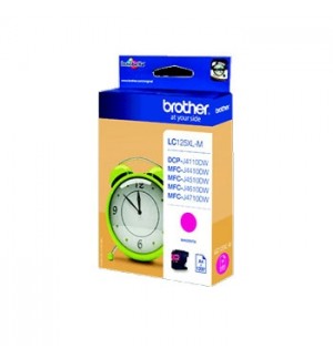 Tinteiro Brother LC125XLM Magenta 13,1ml 1200 Pág.