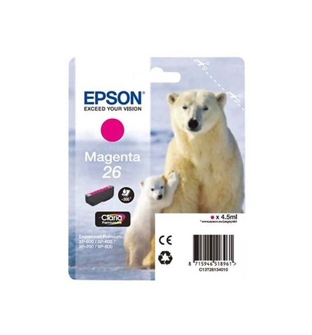Tinteiro Epson 26 Magenta C13T26134010 4,5ml