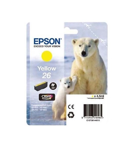 Tinteiro Epson 26 Amarelo C13T26144010 4,5ml