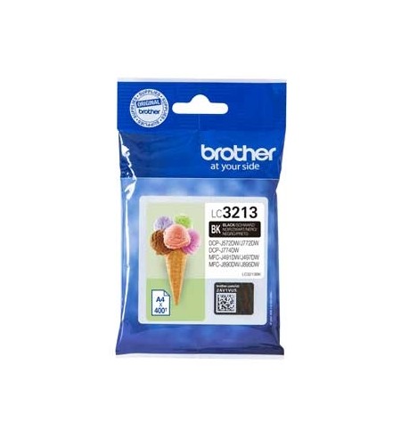 Tinteiro Brother LC3213BK Preto 400 Pág.