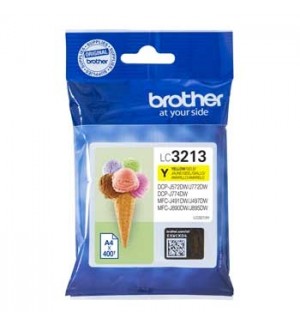 Tinteiro Brother LC3213Y Amarelo 400 Pág.