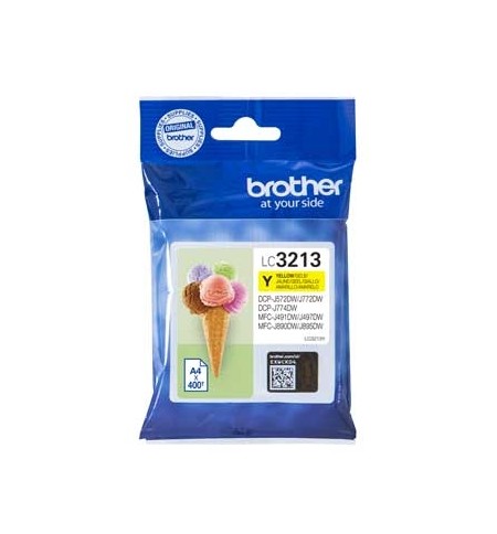 Tinteiro Brother LC3213Y Amarelo 400 Pág.