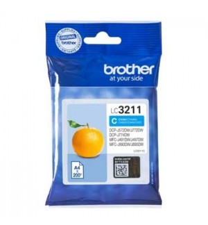 Tinteiro Brother LC3211C Azul 200 Pág.