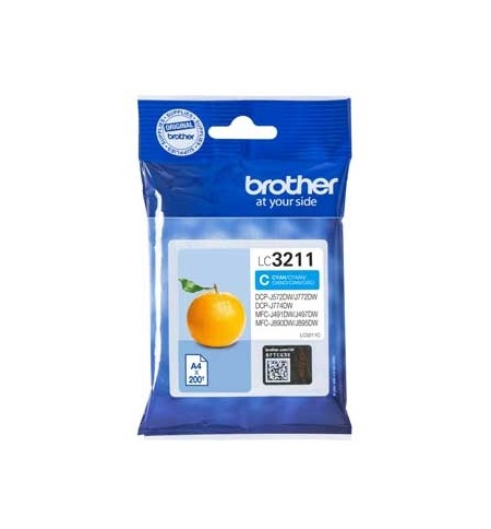 Tinteiro Brother LC3211C Azul 200 Pág.
