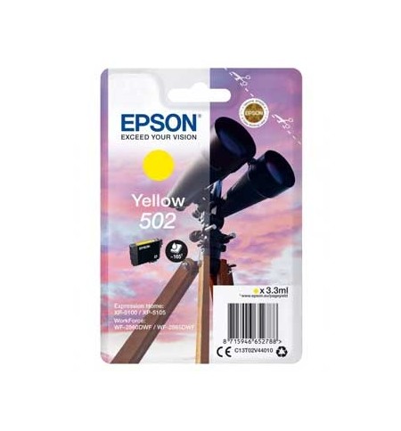 Tinteiro Epson 502 Amarelo C13T02V44010 3,3ml
