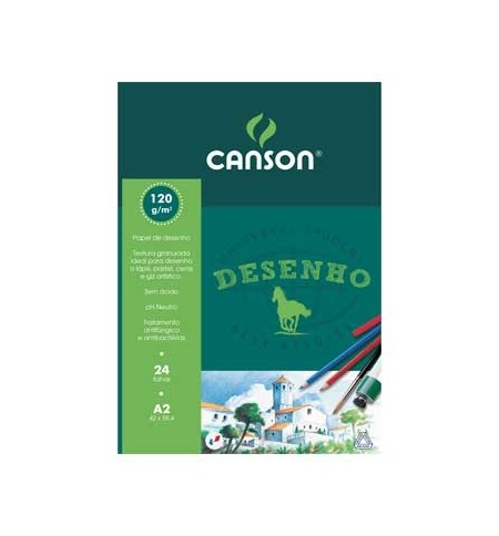 Bloco Desenho Canson A2 120g 24Fls
