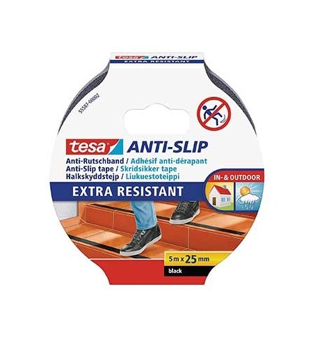 Fita Adesiva Antiderrapante 25mmx5m Tesa Preto