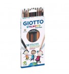 Lápis Cor 12un Cx Cartão Giotto Stilnovo Skin Tones 18cm
