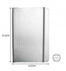 Bloco Notas Pautado 21,5x14,5cm Semi Pele Cinza 116Fls