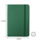 Bloco Notas Pautado 21,5x14,5cm Semi Pele Verde 116Fls