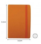 Bloco Notas Pautado 21,5x14,5cm Semi Pele Amarelo 116Fls