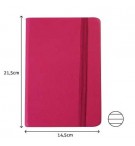 Bloco Notas Pautado 21,5x14,5cm Semi Pele Rosa 116Fls