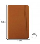 Bloco Notas Pautado 21,5x14,5cm Semi Pele Camel 116Fls