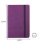 Bloco Notas Pautado 21,5x14,5cm Semi Pele Roxo 116Fls