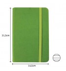 Bloco Notas Pautado 21,5x14,5cm Semi Pele Verde Esme.116Fls