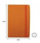 Bloco Notas Pautado 14x9cm Semi Pele Amarelo 116Fls