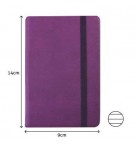 Bloco Notas Pautado 14x9cm Semi Pele Roxo 116Fls