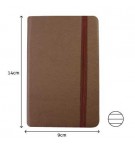 Bloco Notas Pautado 14x9cm Semi Pele Castanho 116Fls