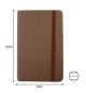 Bloco Notas Pautado 14x9cm Semi Pele Castanho 116Fls