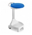 Contentor 120L Smile W-70 c/Pedal e Rodas Branco/Azul